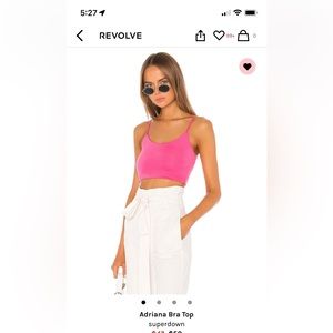 Super down pink crop top